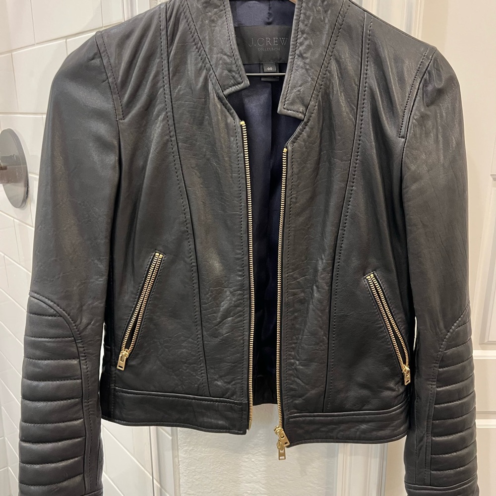J. Crew Collection Leather Jacket